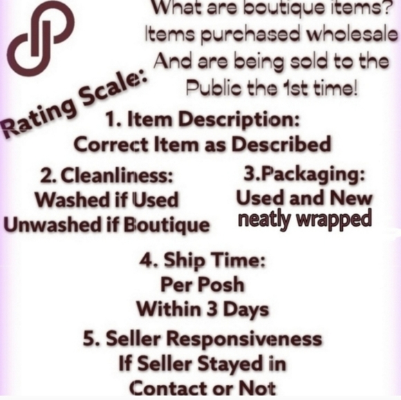 ☆POSH TIPS & CLOSET INFO☆ - Picture 4 of 16